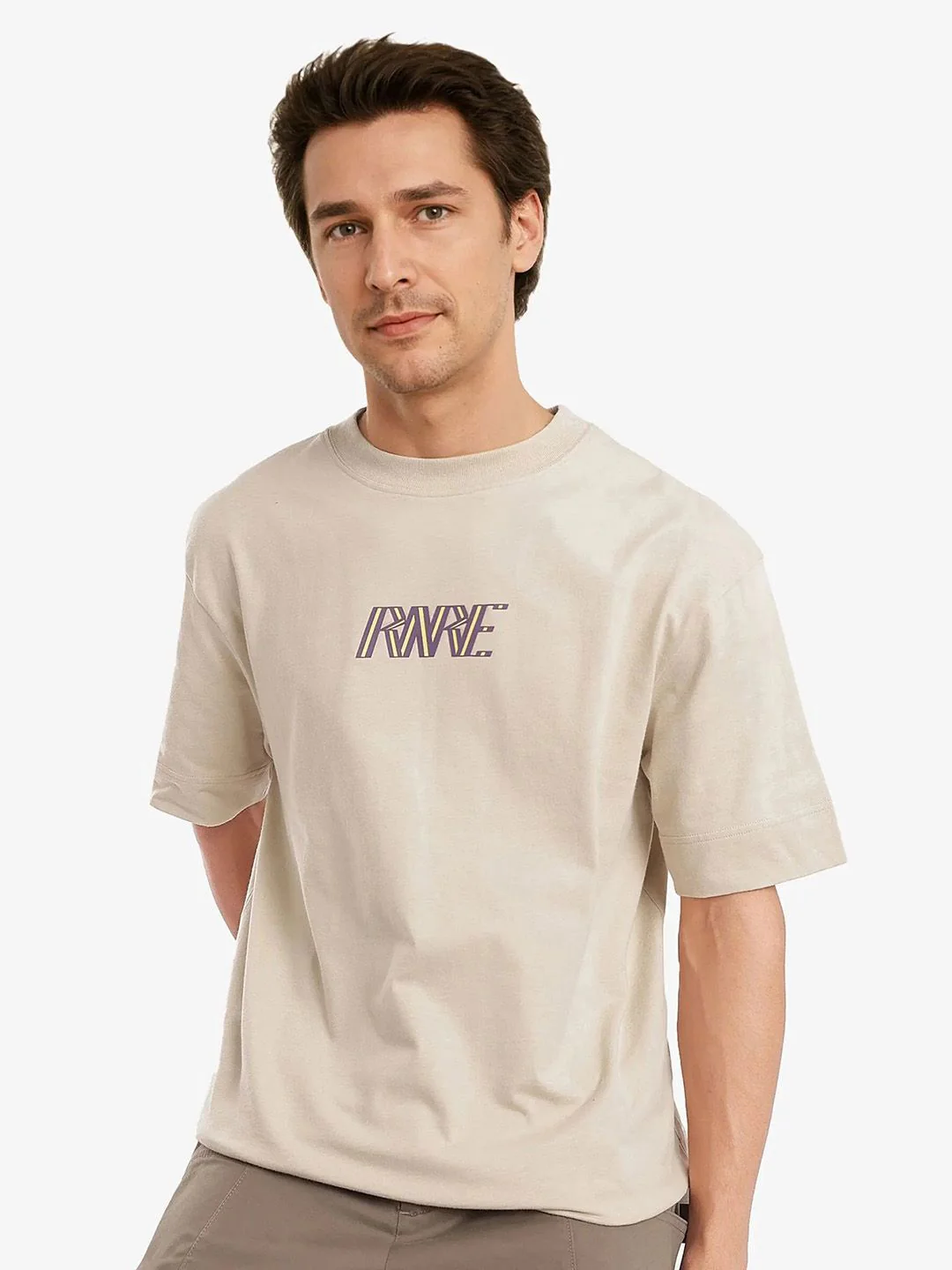 RARE RABBIT HARVE Men Typography Printed Round Neck Cotton Relaxed Fit T-shirt - Image 7