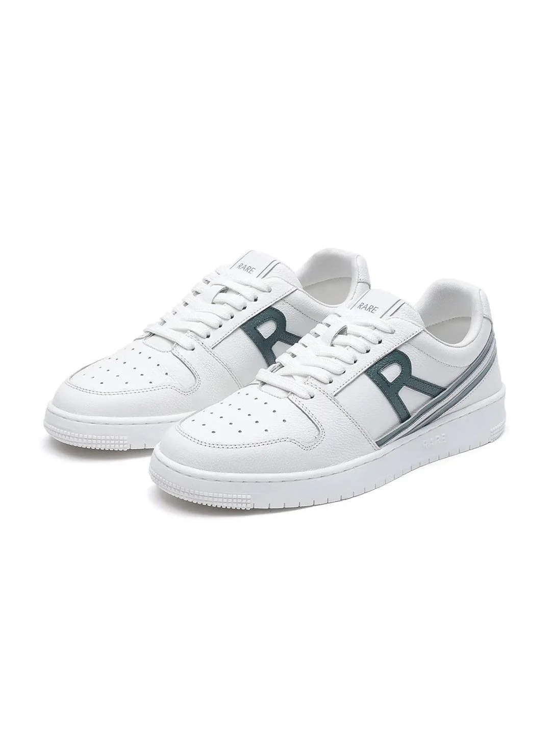 RARE RABBIT Men Adonis White Printed Leather Sneakers - Image 6