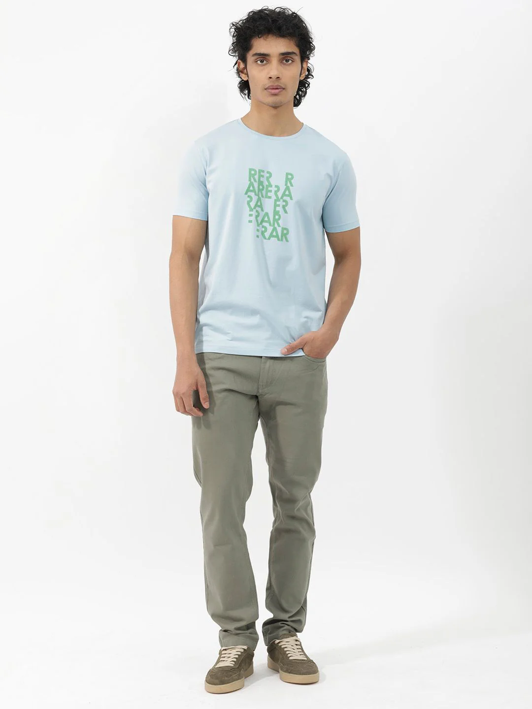 RARE RABBIT Men Akro Typography Printed Cotton Slim Fit T-Shirt - Image 7