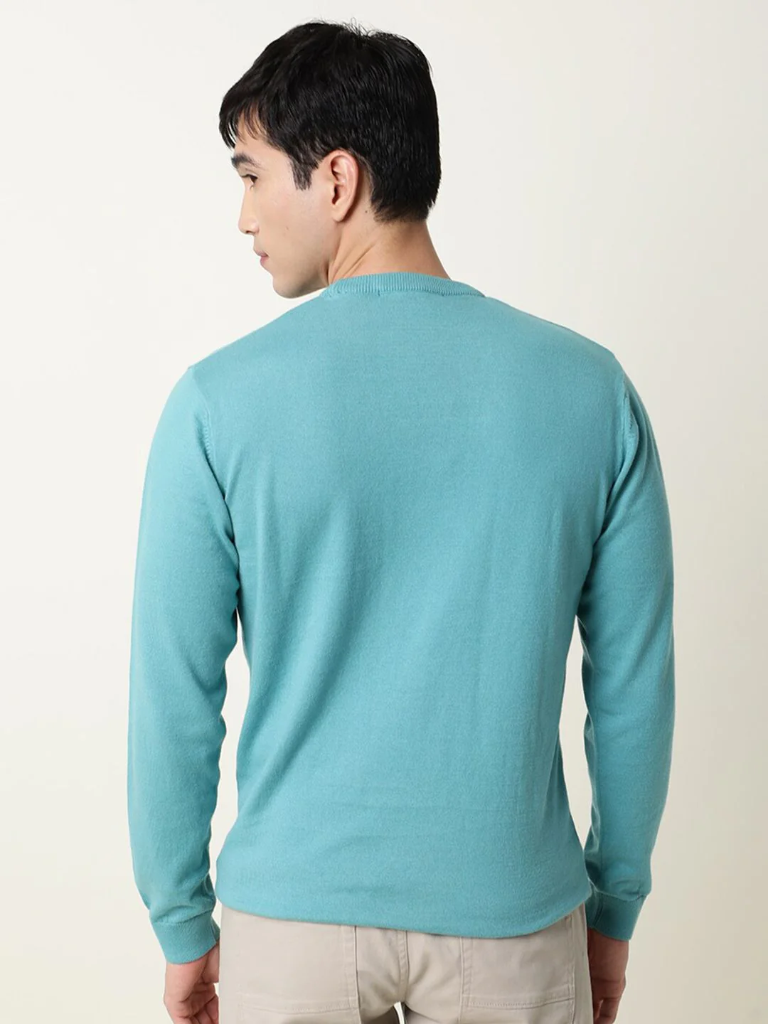 RARE RABBIT Men Alba Slim Fit Round Neck Sweatshirt - Image 5