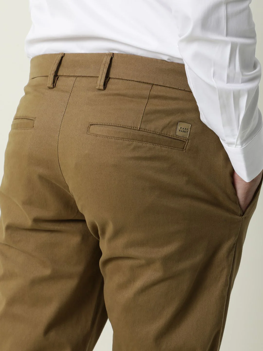 RARE RABBIT Men Aps Mid-Rise Slim Fit Trouser - Image 4