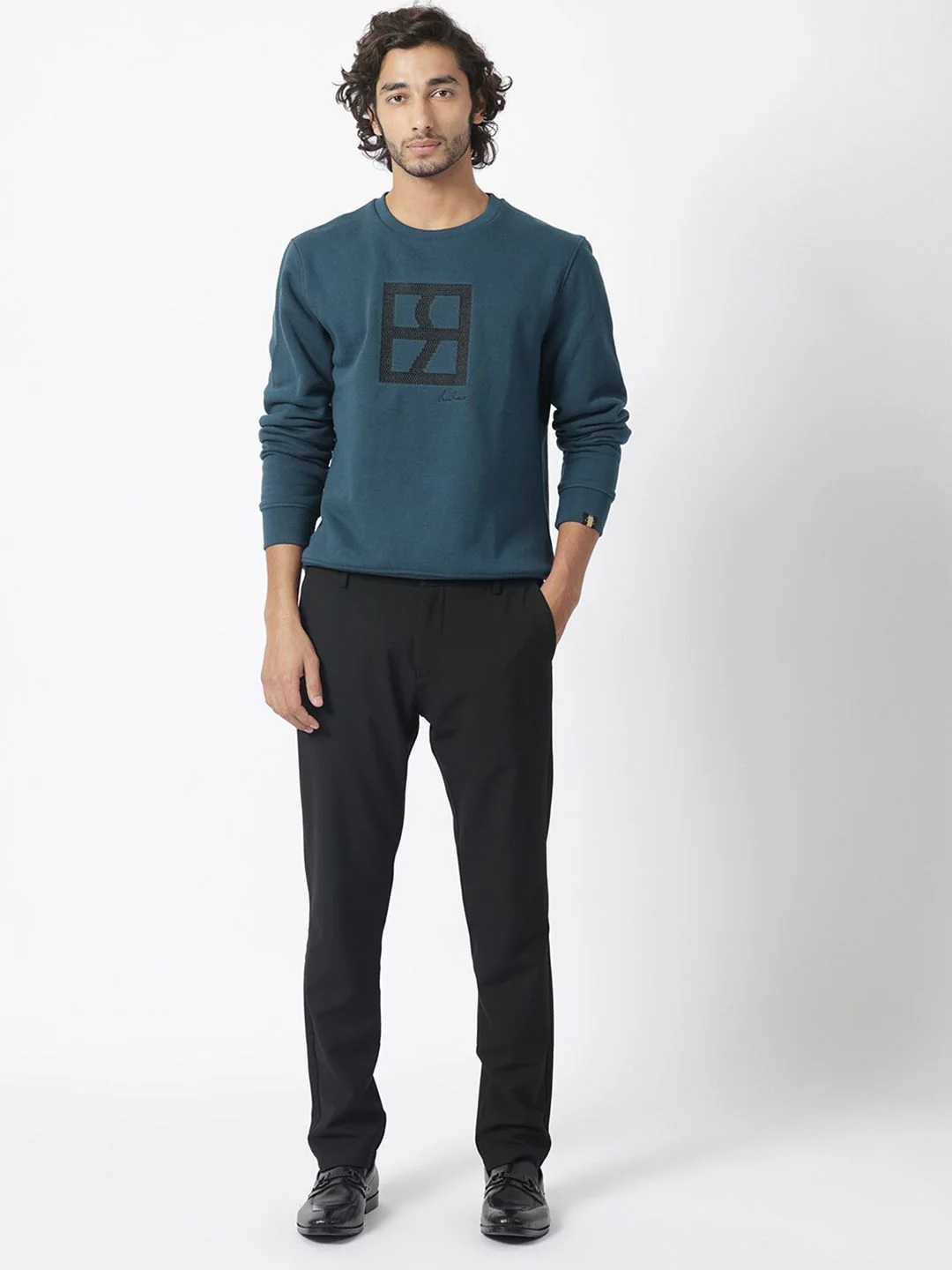 RARE RABBIT Men Arnold Graphic Print Logo Sweatshirt - Image 6