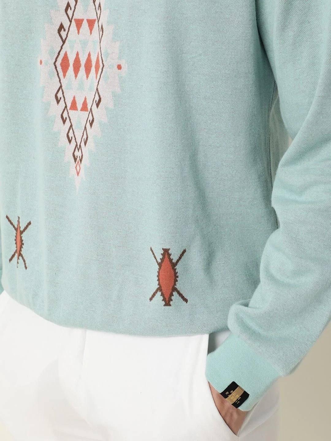 RARE RABBIT Men Aztec Printed Sweatshirt - Image 4