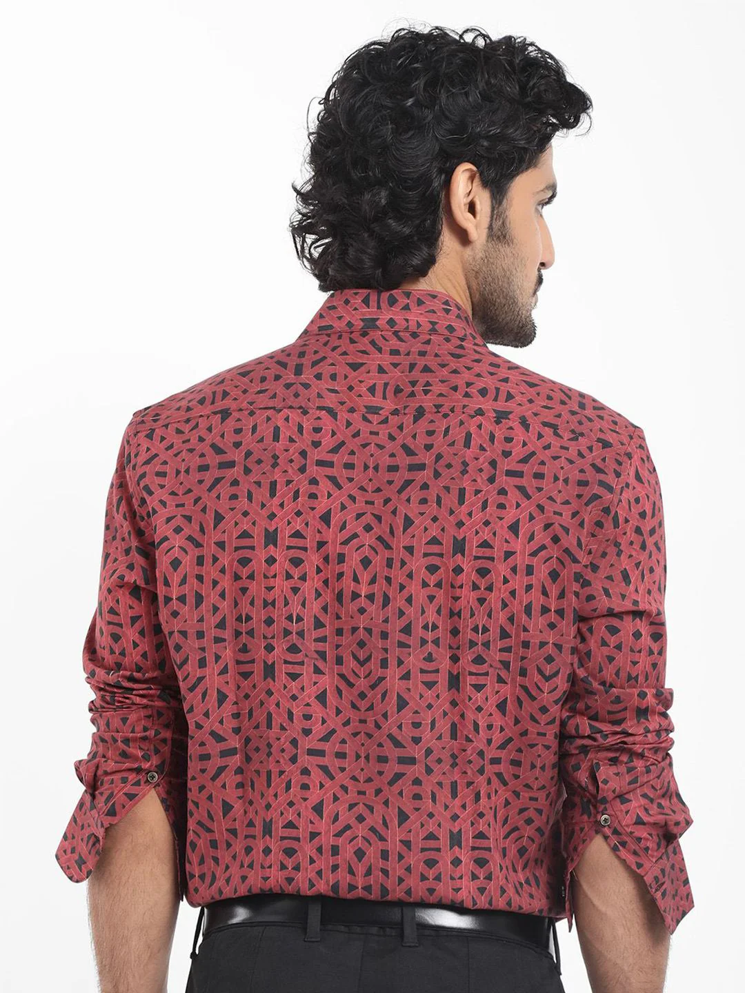 RARE RABBIT Men Betel Regular Fit Geometric Printed Shirt - Image 4