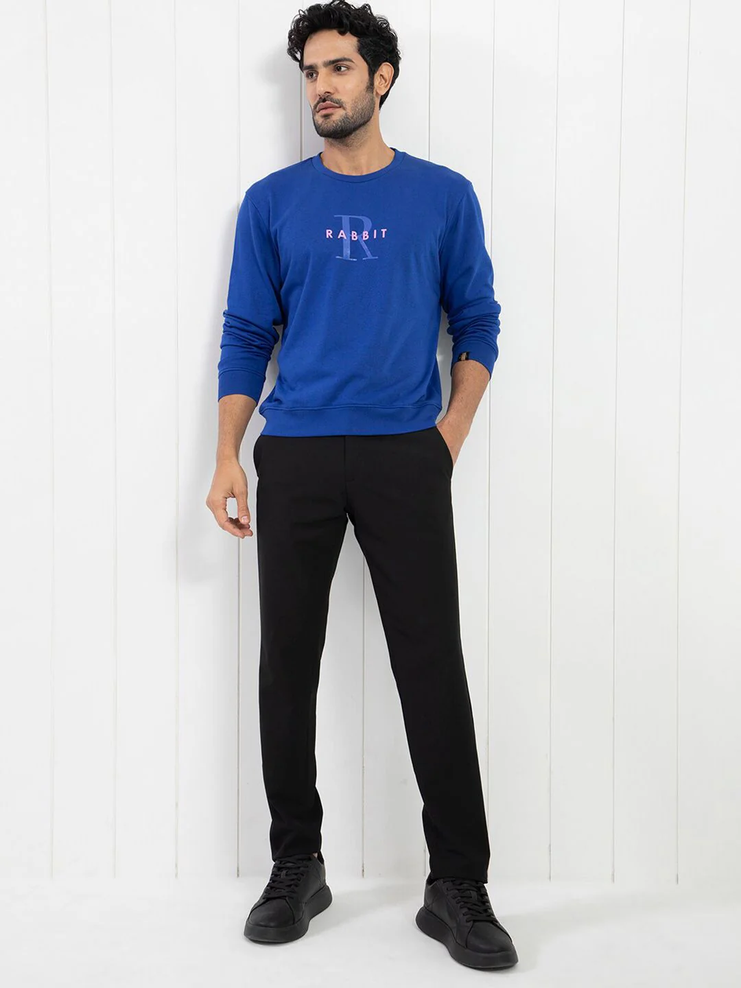 RARE RABBIT Men Brewet Typography Printed Sweatshirt - Image 6