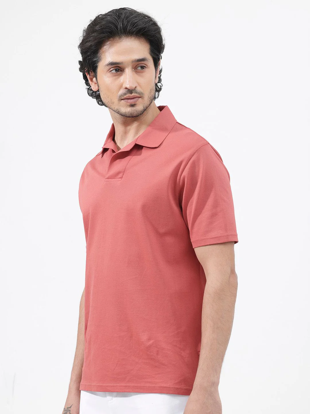 RARE RABBIT Men Brillio Regular Fit Polo Collar T-Shirt - Image 5