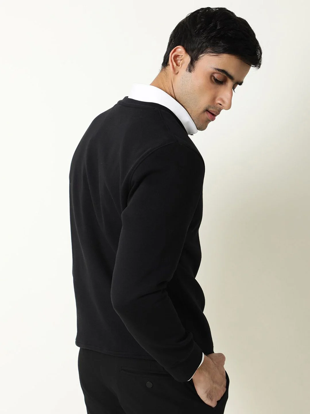 RARE RABBIT Men Camisa Slim Fit Solid Sweatshirt - Image 5