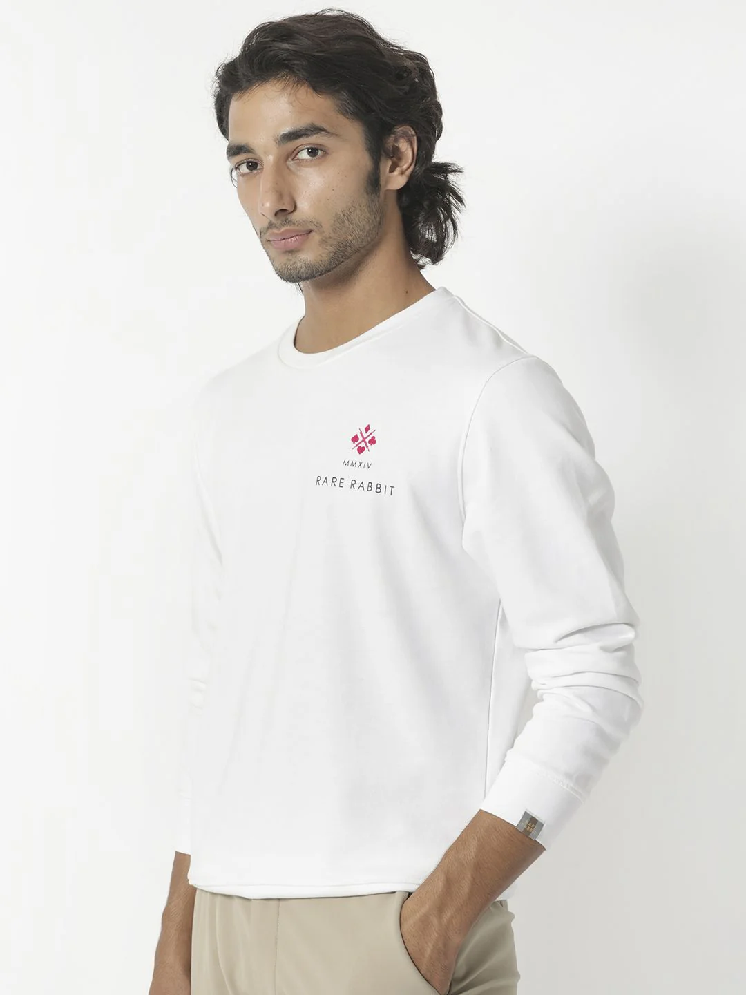 RARE RABBIT Men Cerdon Graphic Print Round Neck Sweatshirt - Image 3