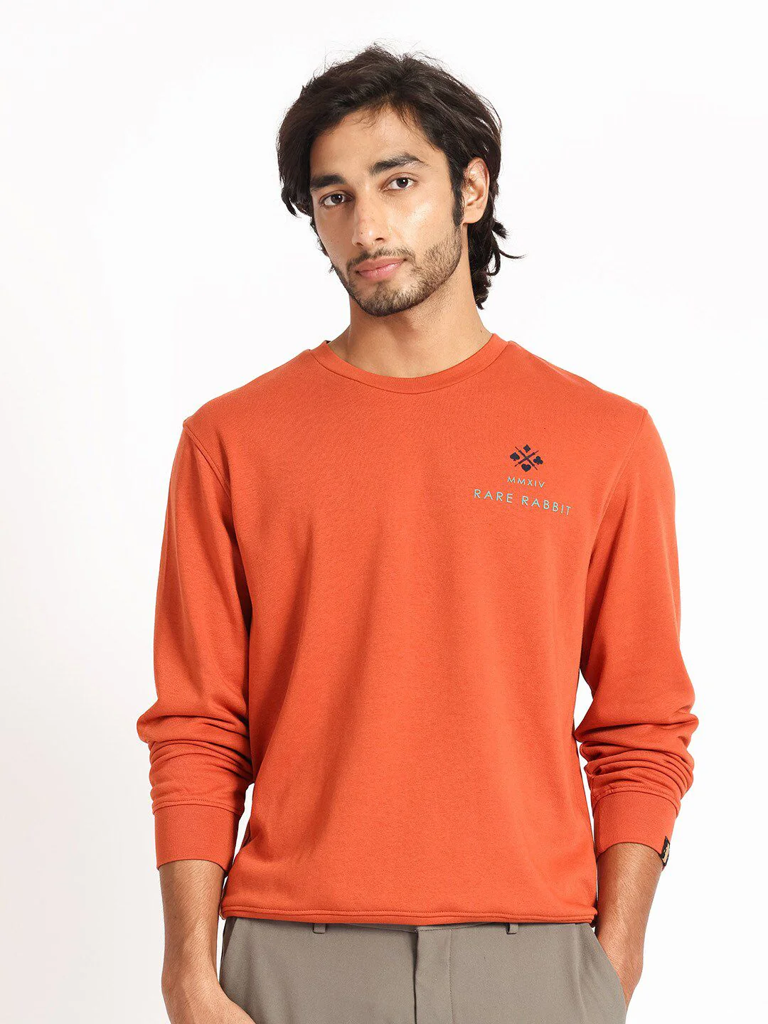 RARE RABBIT Men Cerdon Graphic Print Round Neck Sweatshirt - Image 7