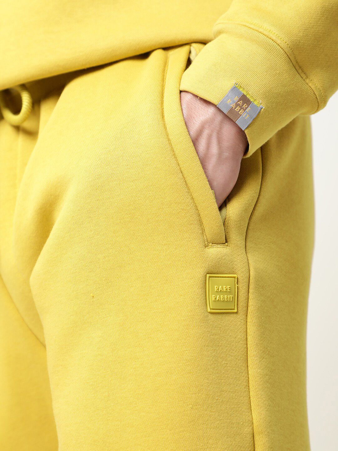 RARE RABBIT Men Chase Slim Fit Solid Cotton Joggers - Image 7