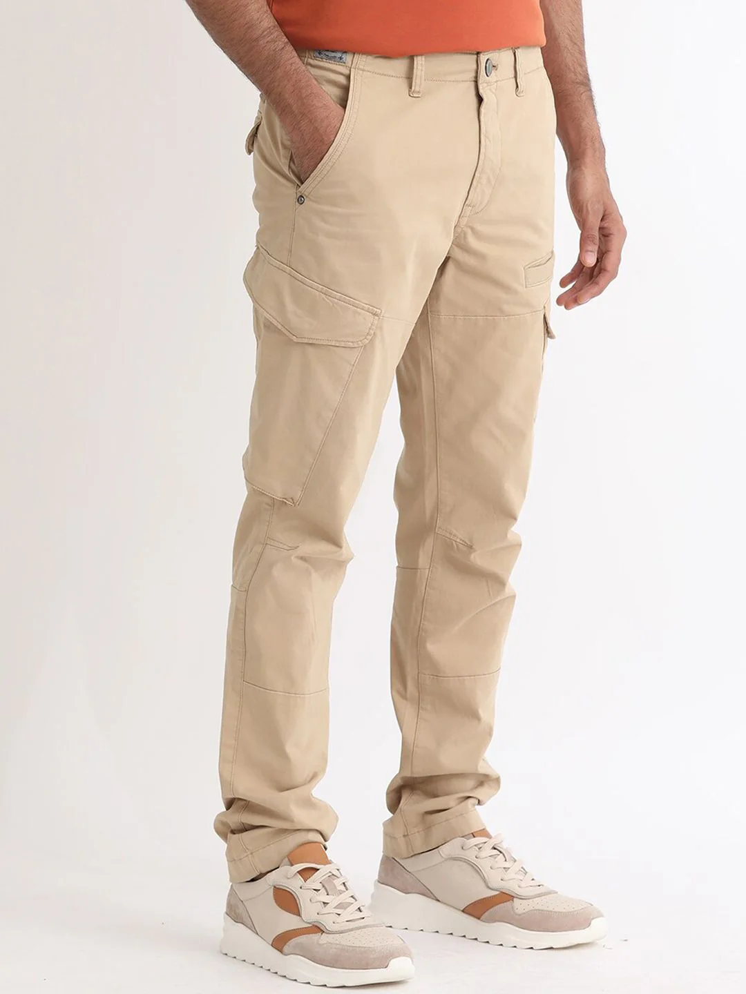 RARE RABBIT Men Cidar Regular Fit Mid-Rise Cotton Cargo Trouser - Image 2