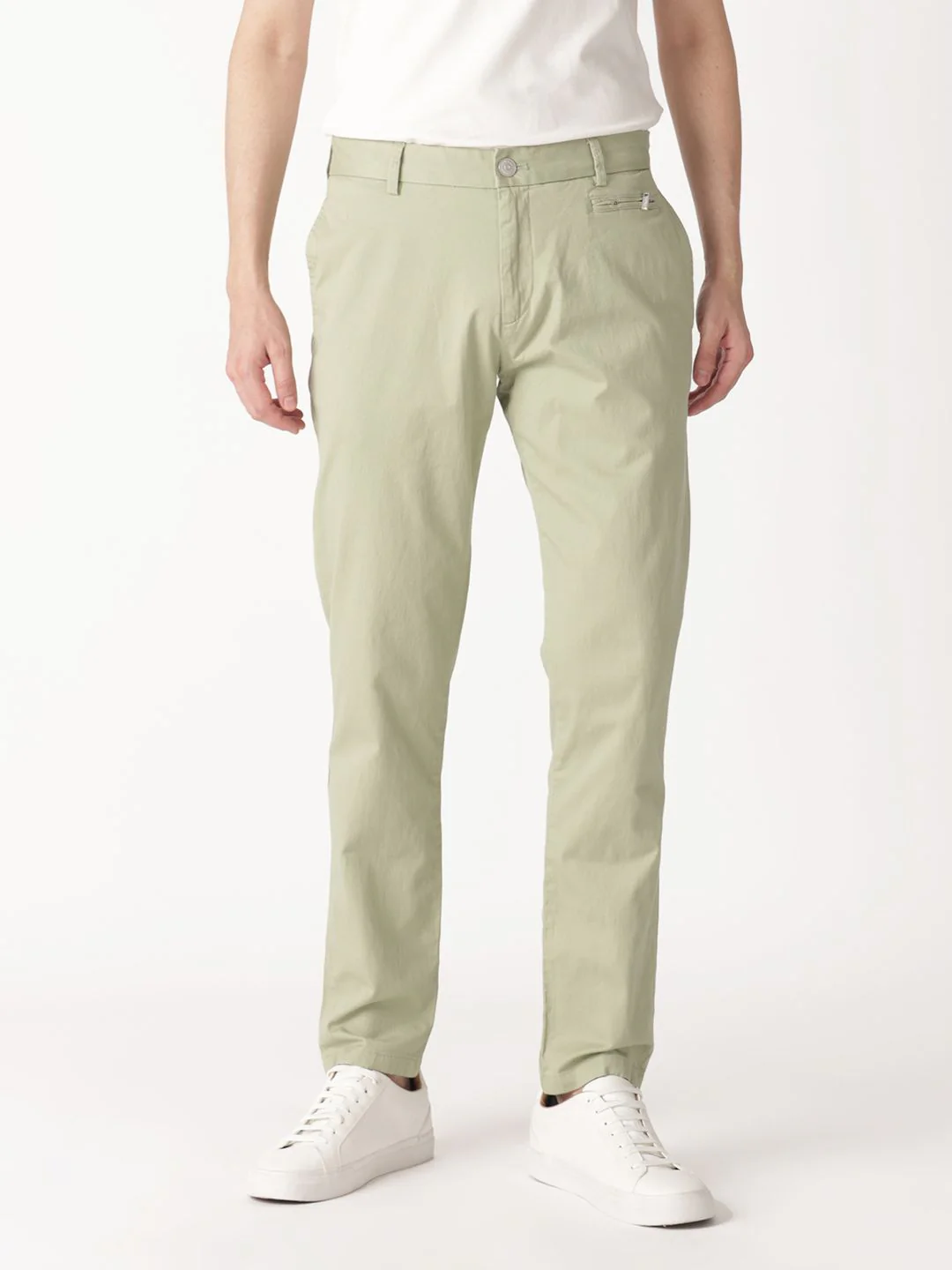 RARE RABBIT Men Clovet Cotton Slim Fit Mid-Rise Trouser - Image 7