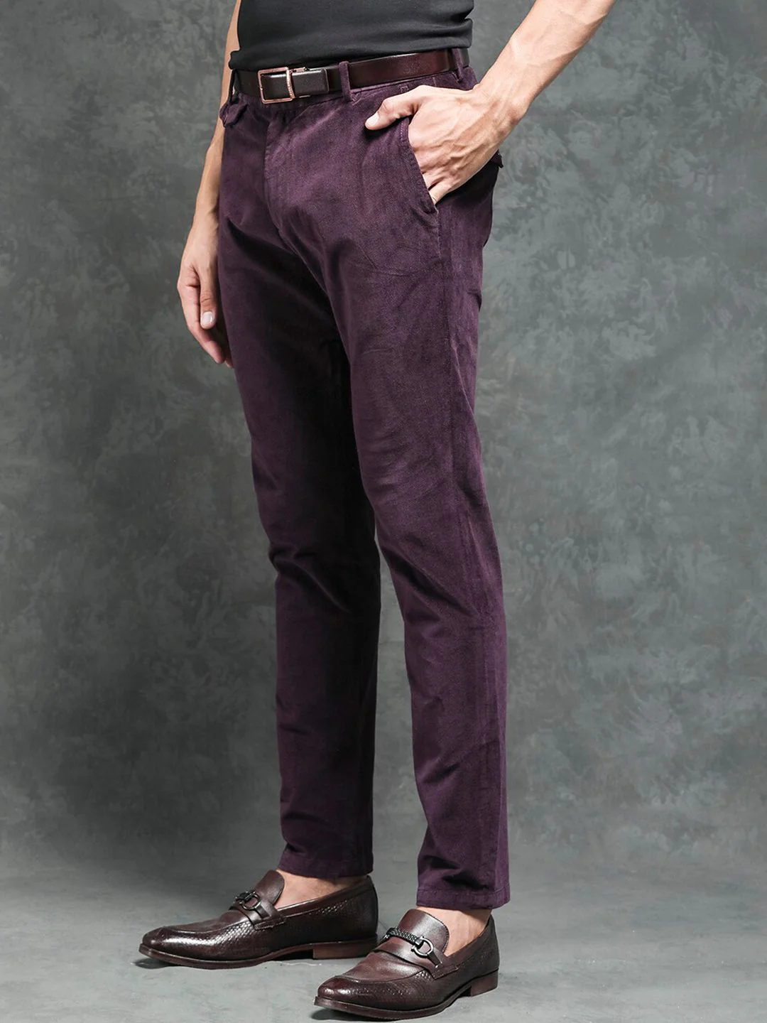 RARE RABBIT Men Cloy Mid-Rise Slim Fit Trouser - Image 3