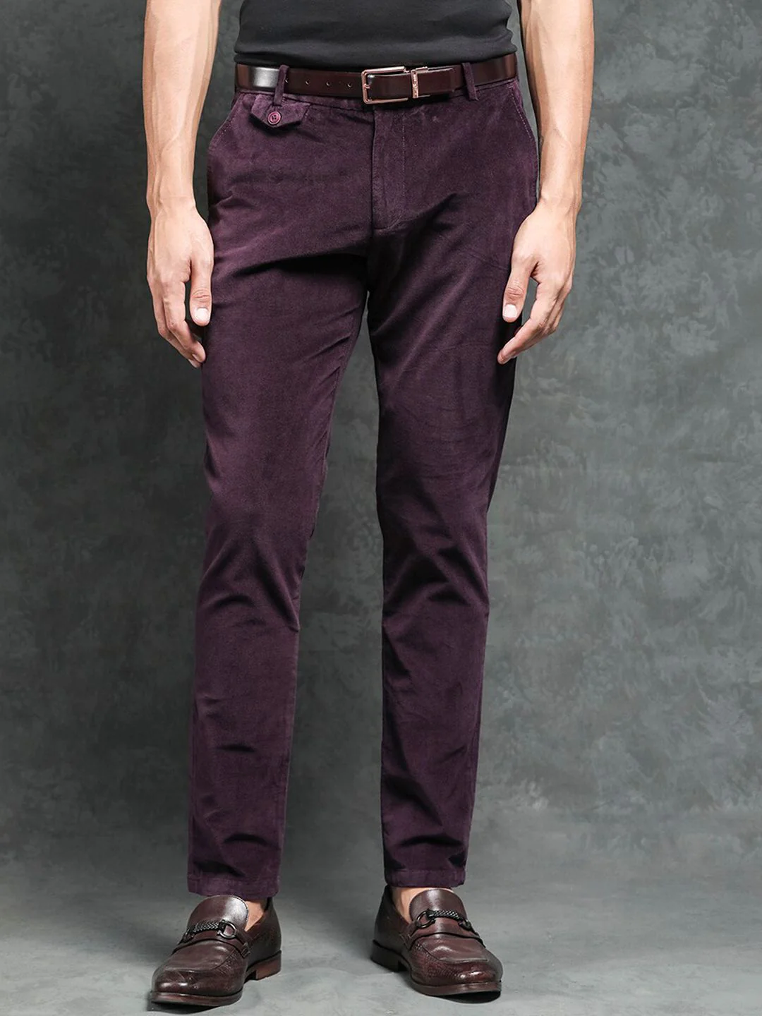 RARE RABBIT Men Cloy Mid-Rise Slim Fit Trouser - Image 4