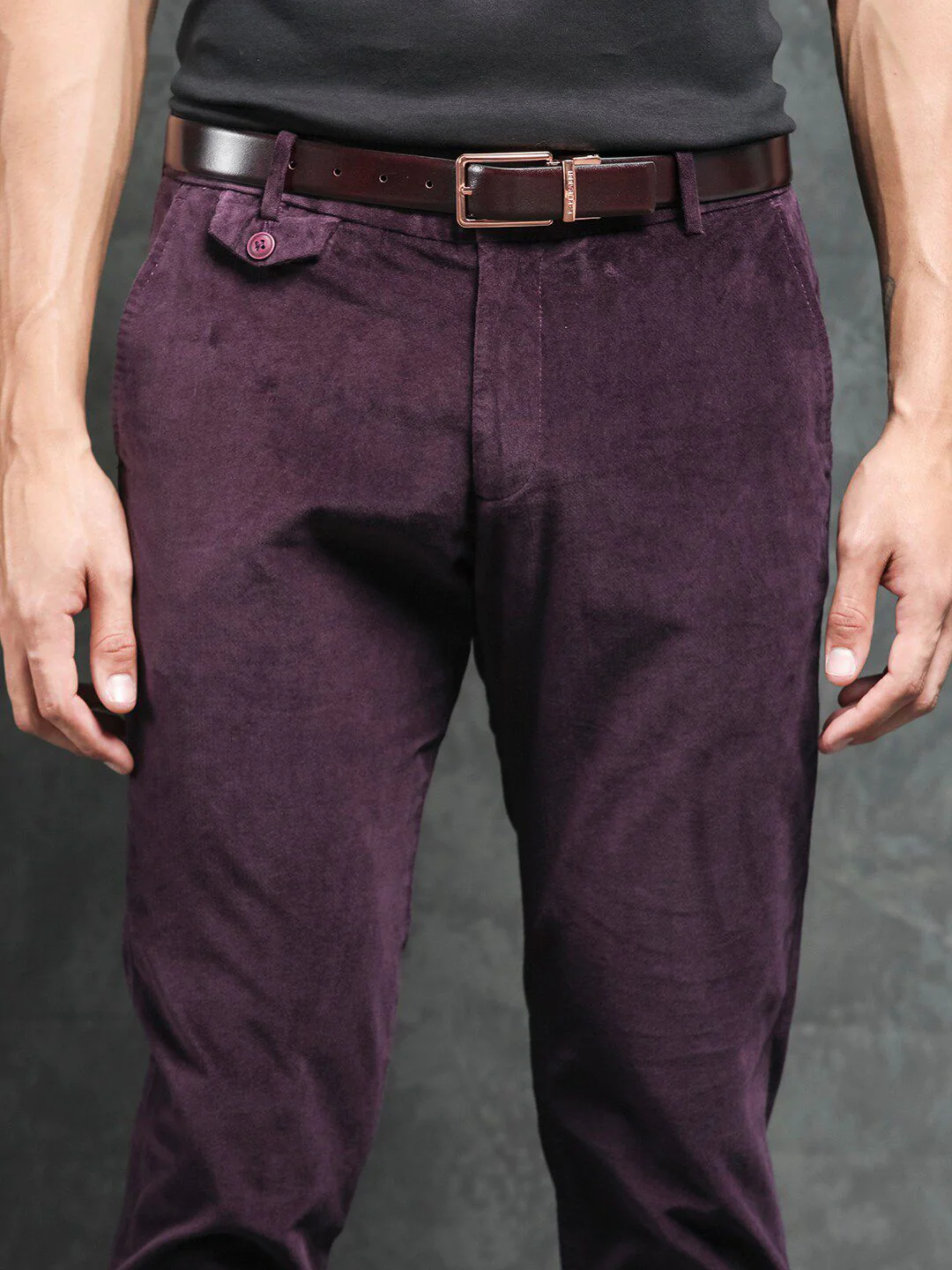 RARE RABBIT Men Cloy Mid-Rise Slim Fit Trouser - Image 7