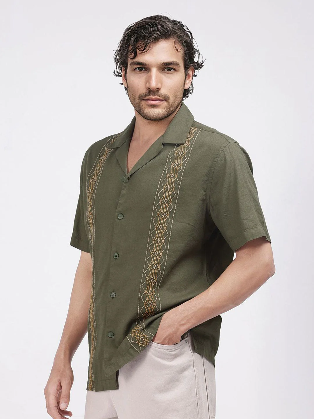 RARE RABBIT Men Comfort Opaque Casual Shirt - Image 5