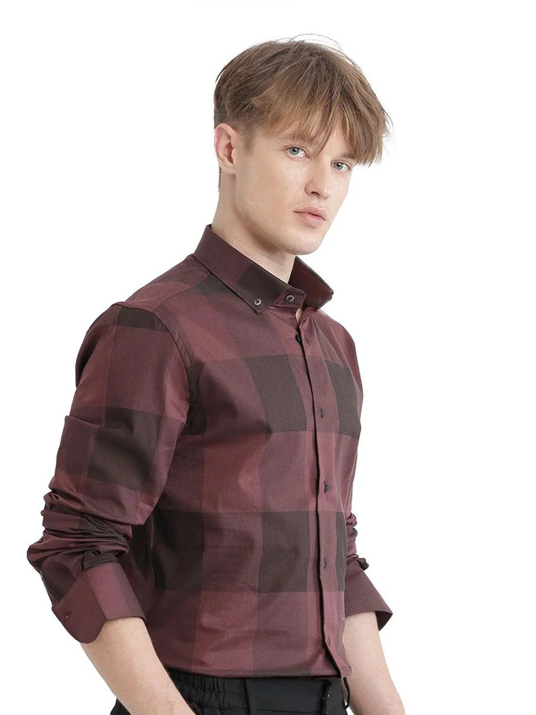 RARE RABBIT Men Comfort Opaque Checked Casual Shirt - Image 3
