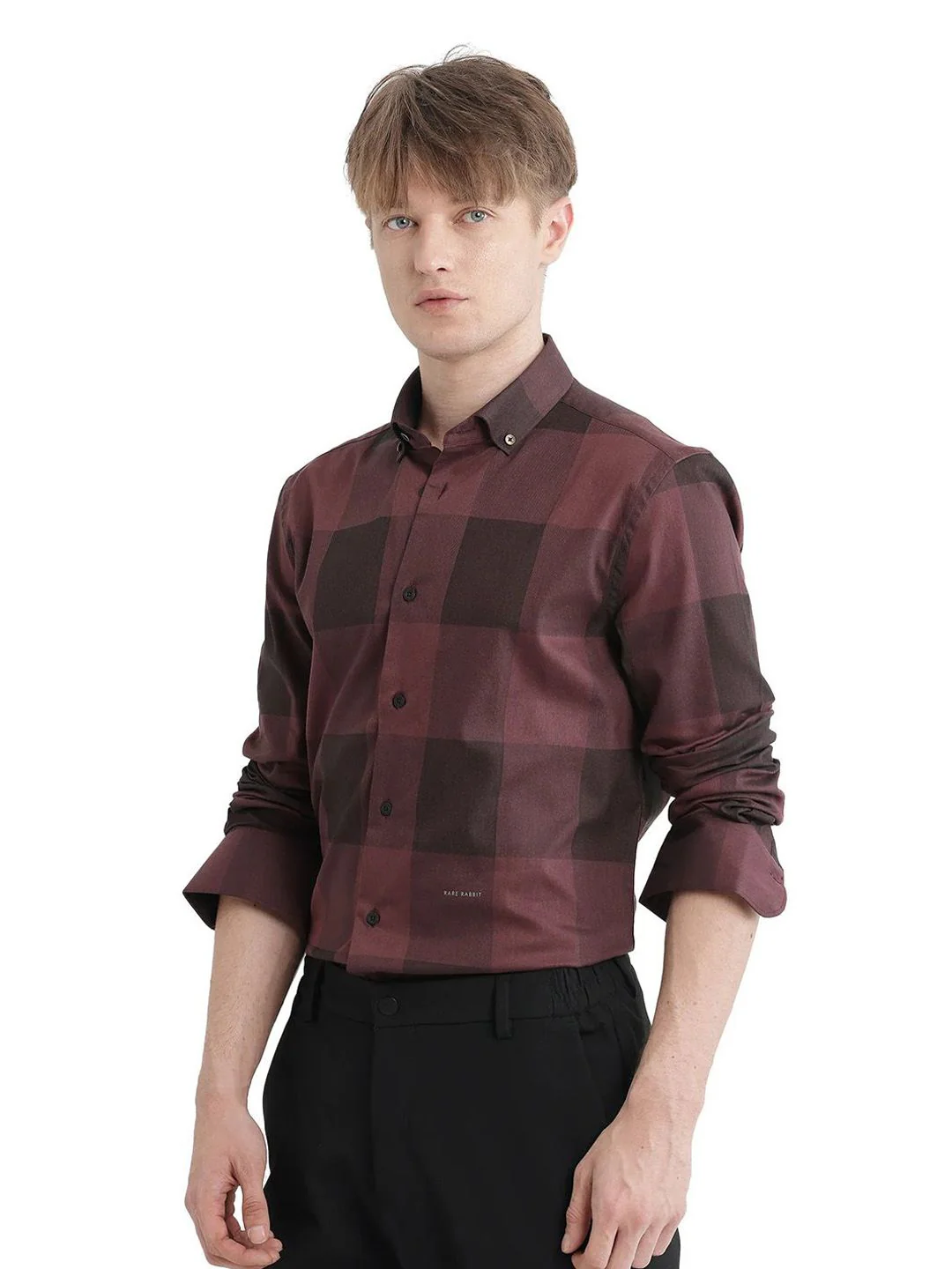 RARE RABBIT Men Comfort Opaque Checked Casual Shirt - Image 6