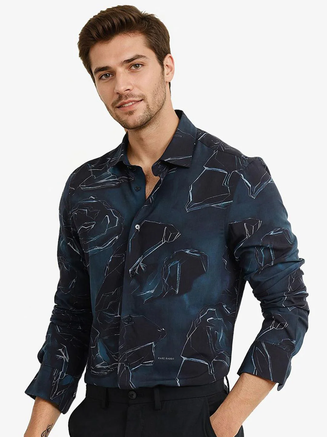 RARE RABBIT Men Comfort Opaque Printed Casual Shirt - Image 5