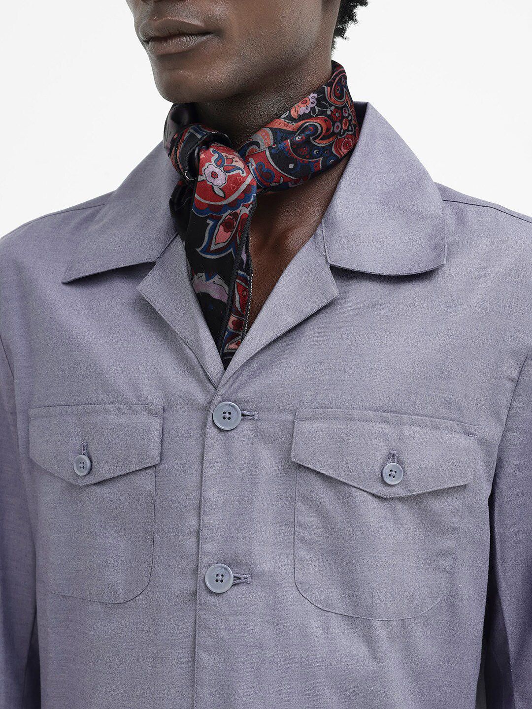 RARE RABBIT Men Echos Tailored Fit Spread Collar Shackets - Image 2
