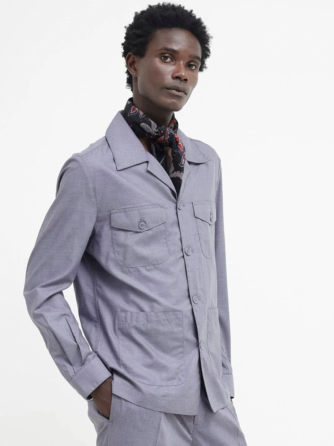 RARE RABBIT Men Echos Tailored Fit Spread Collar Shackets - Image 3