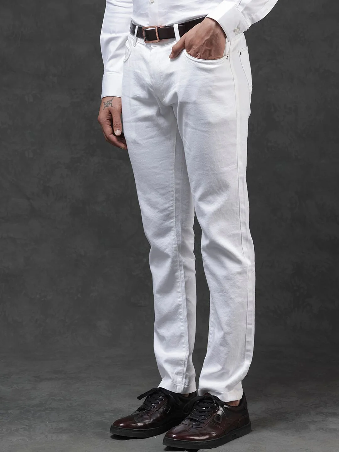 RARE RABBIT Men Expore Mid Rise Regular Fit Trouser - Image 3