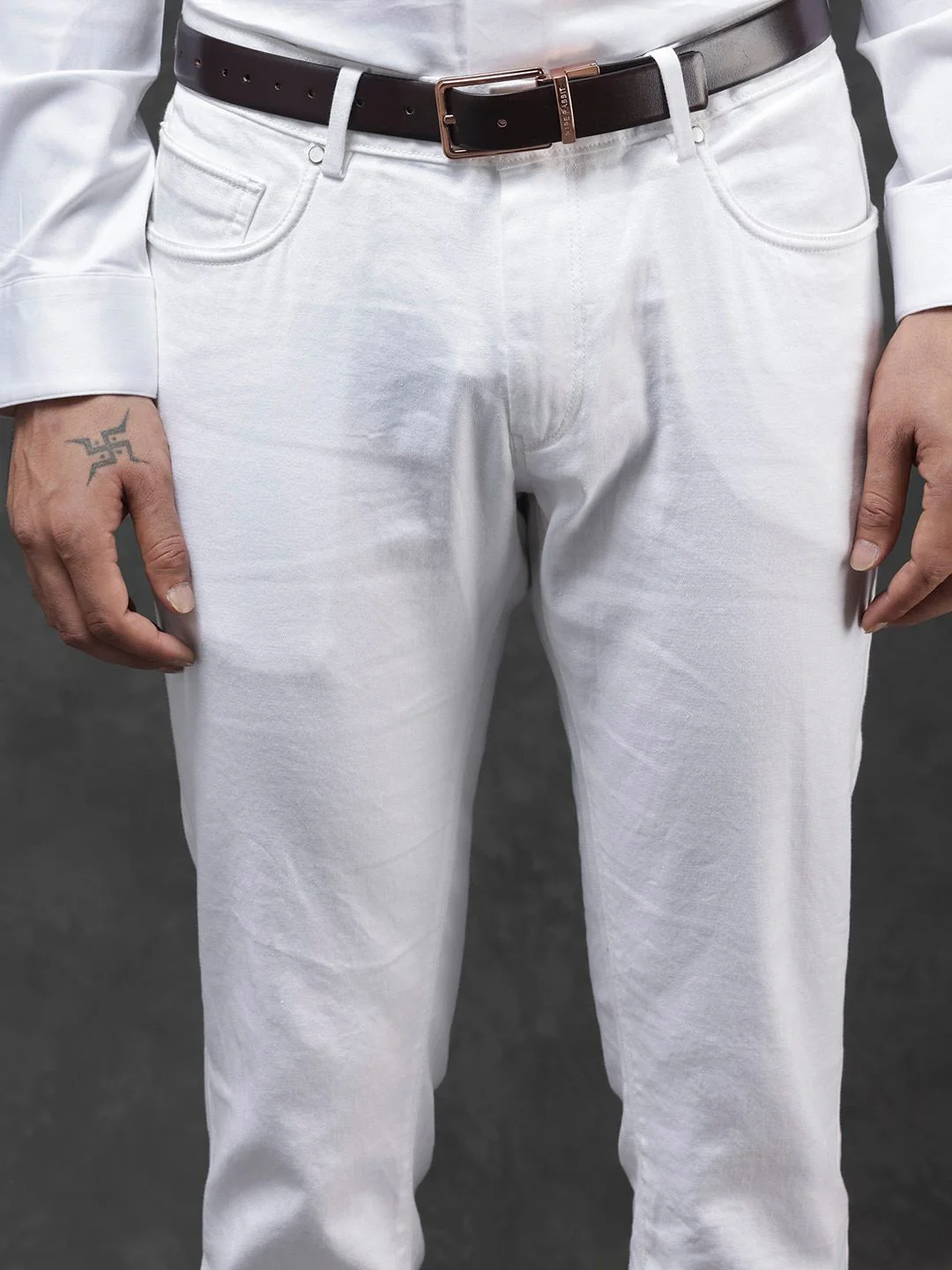 RARE RABBIT Men Expore Mid Rise Regular Fit Trouser - Image 7