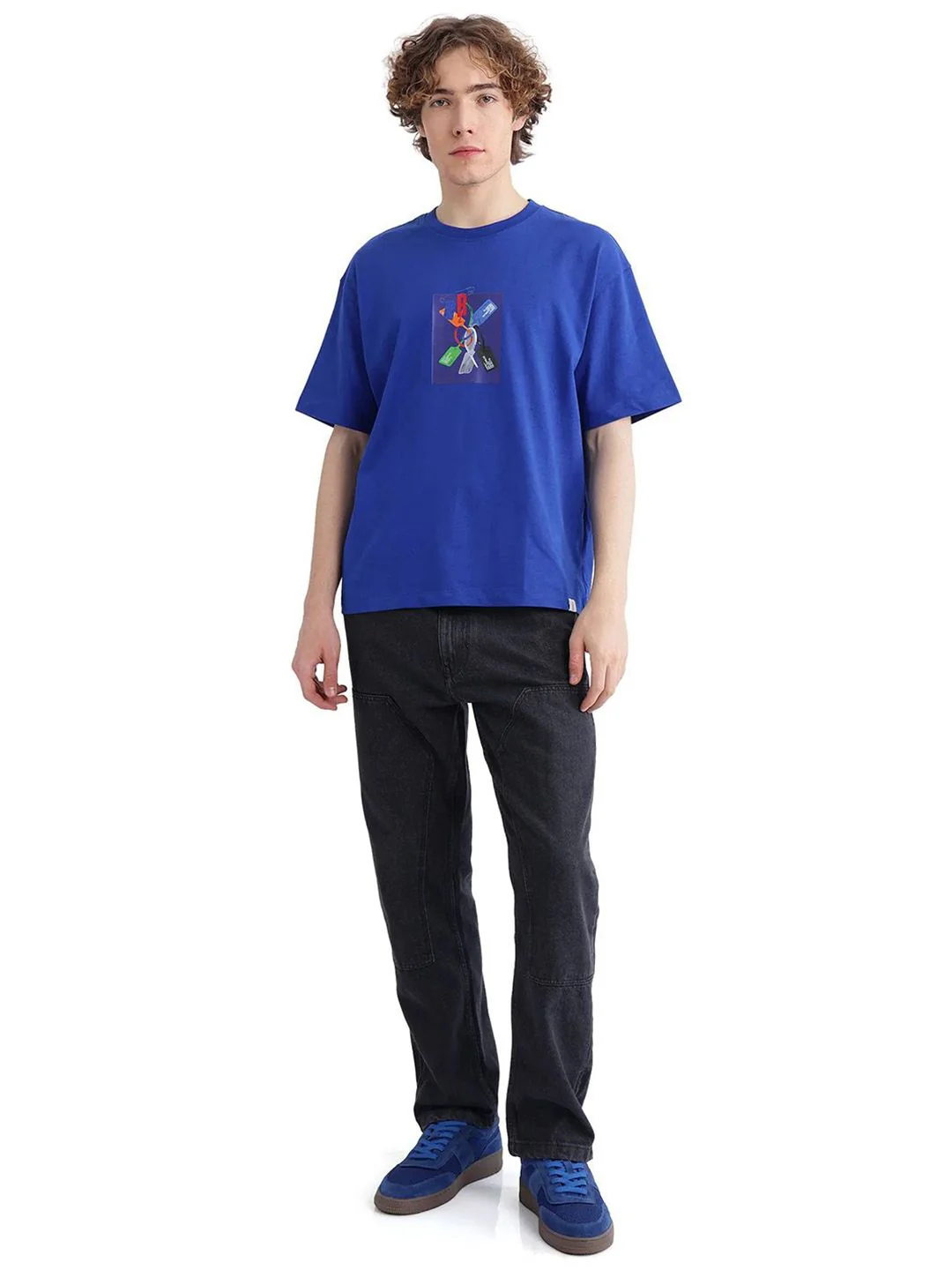 RARE RABBIT Men Graphic Printed Round Neck Cotton T-shirt - Image 6