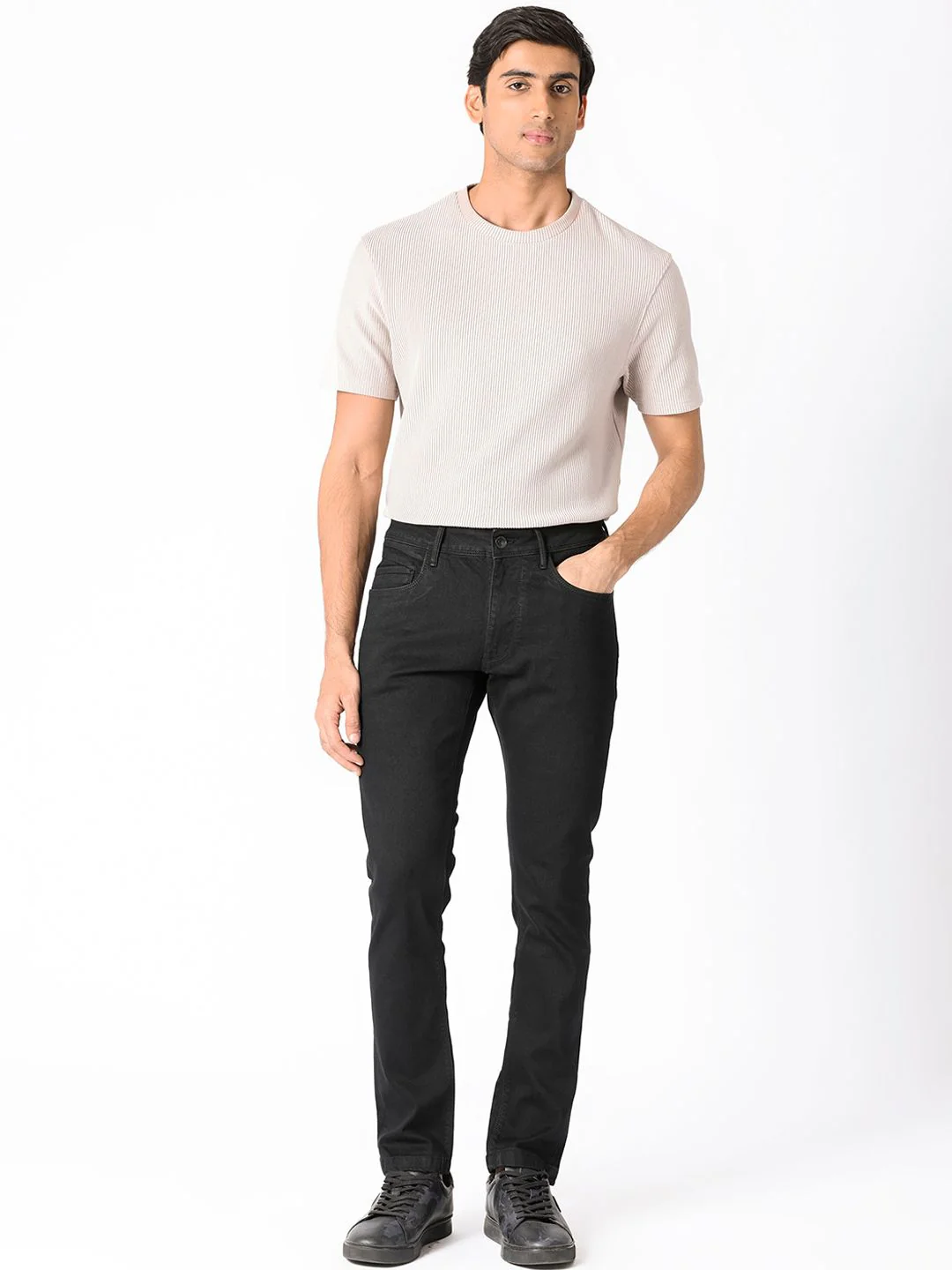 RARE RABBIT Men Hawkins Slim Fit Stretchable Cotton Jeans - Image 6