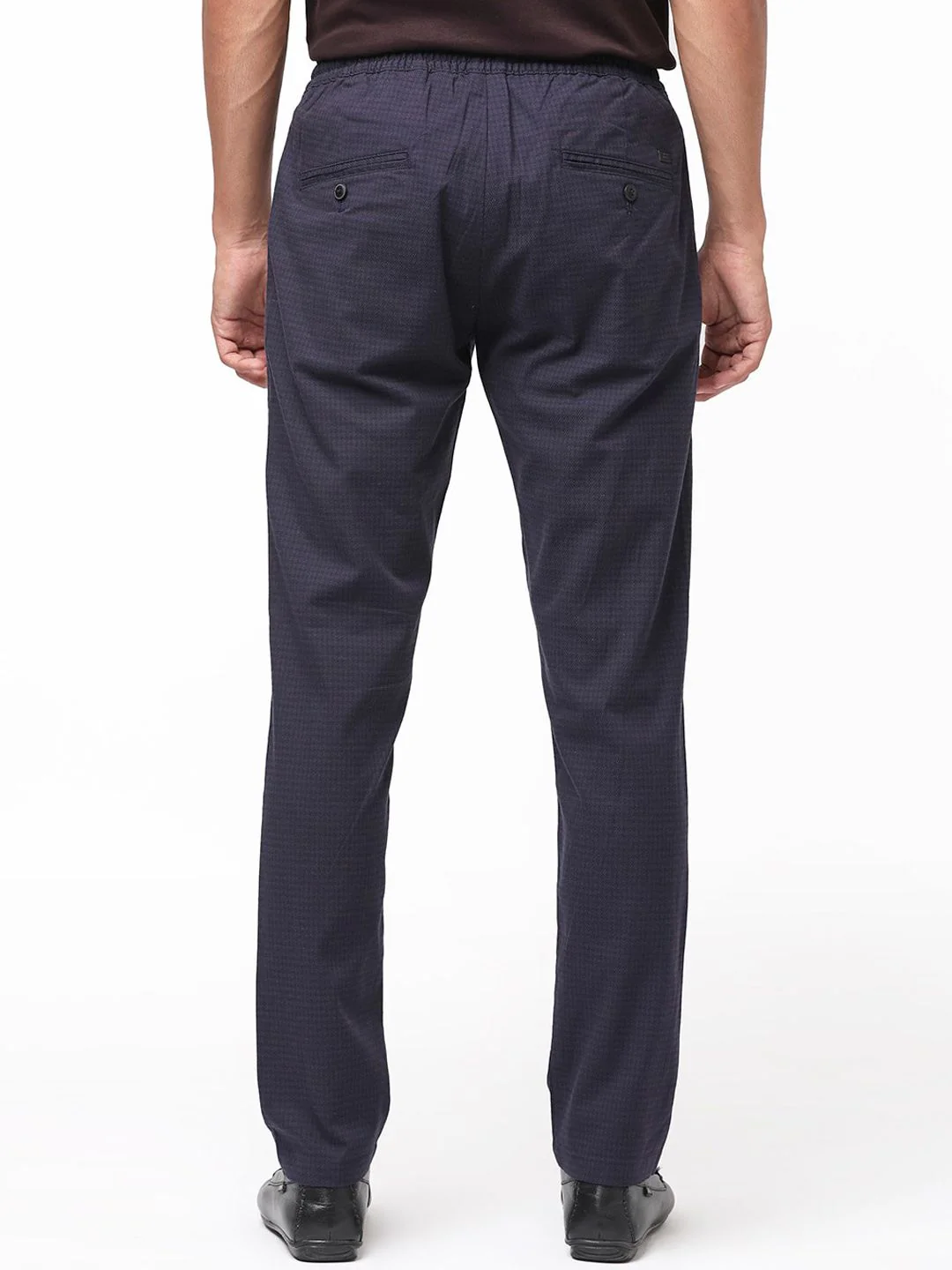 RARE RABBIT Men Hobbs Drawstring Mid Rise Slim Fit Trouser - Image 5