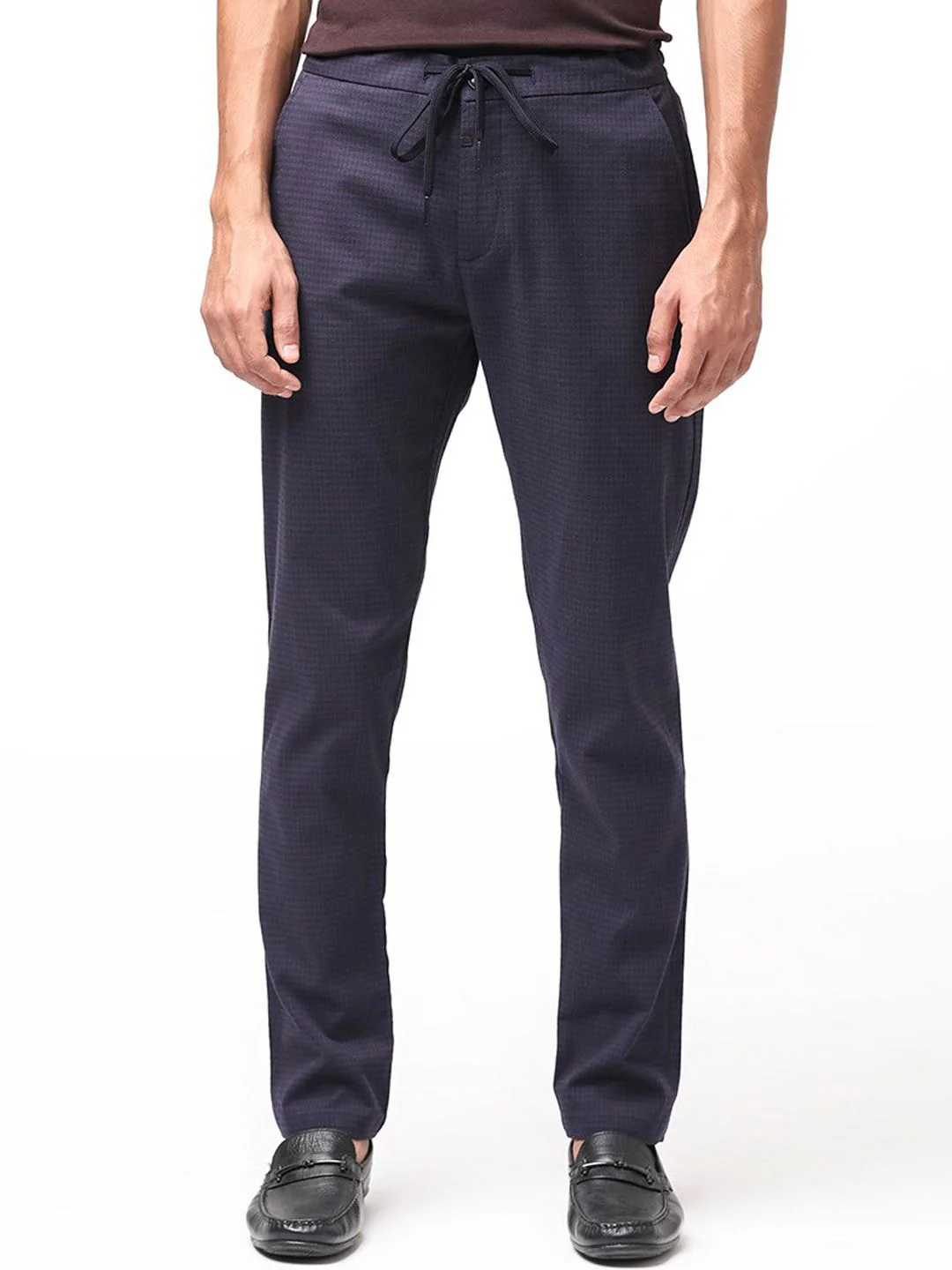 RARE RABBIT Men Hobbs Drawstring Mid Rise Slim Fit Trouser - Image 6