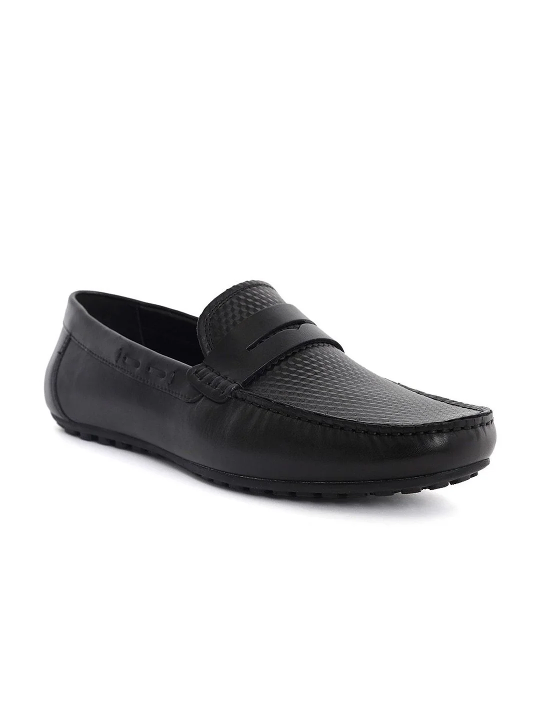 RARE RABBIT Men Honey Textured Leather Formal Loafers - Image 5