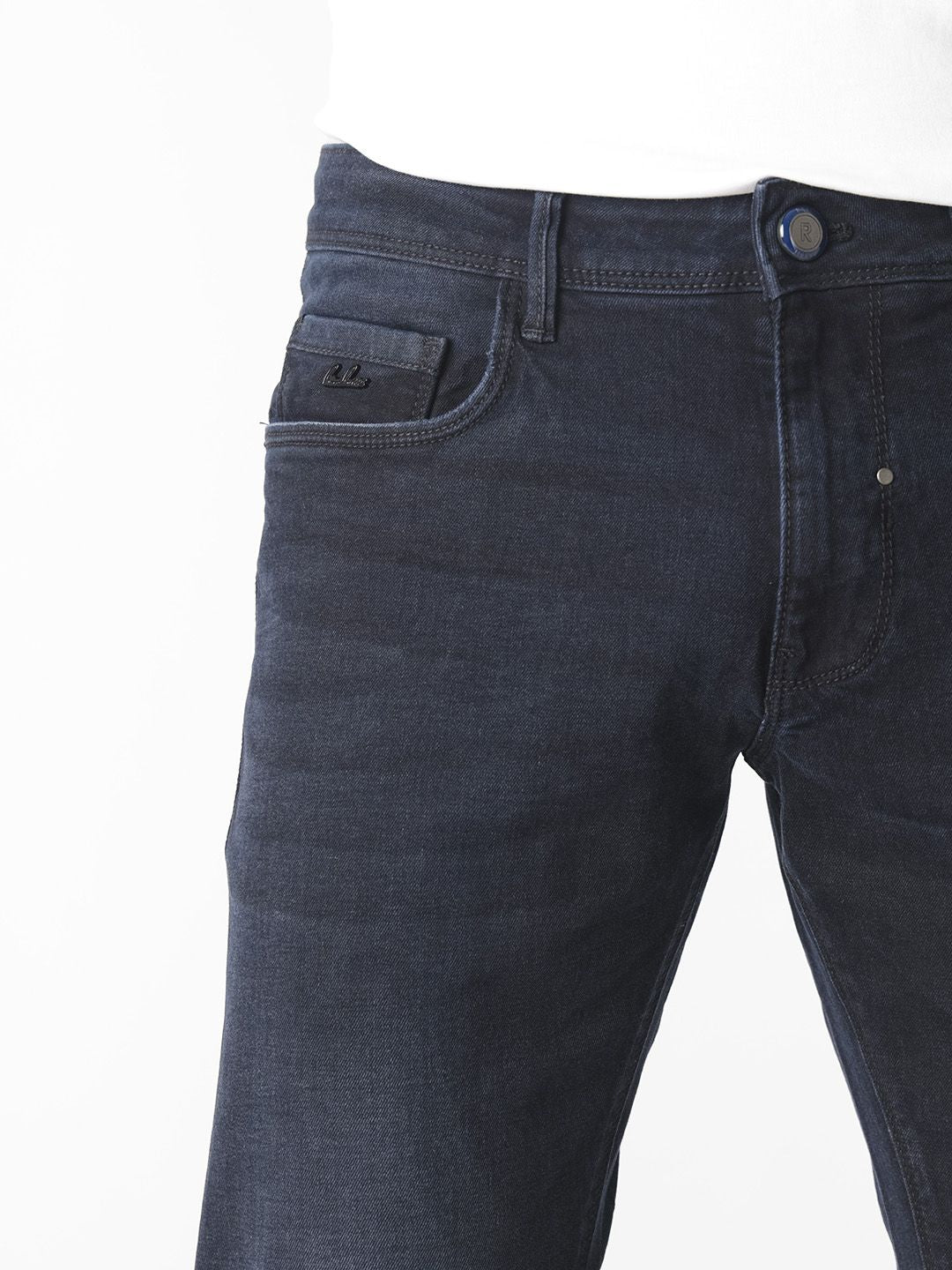 RARE RABBIT Men Macher Mid-Risee Slim Fit Jeans - Image 7