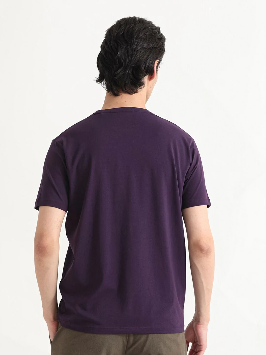 RARE RABBIT Men Mant Graphic Printed Round Neck Cotton Slim Fit T-Shirt - Image 4