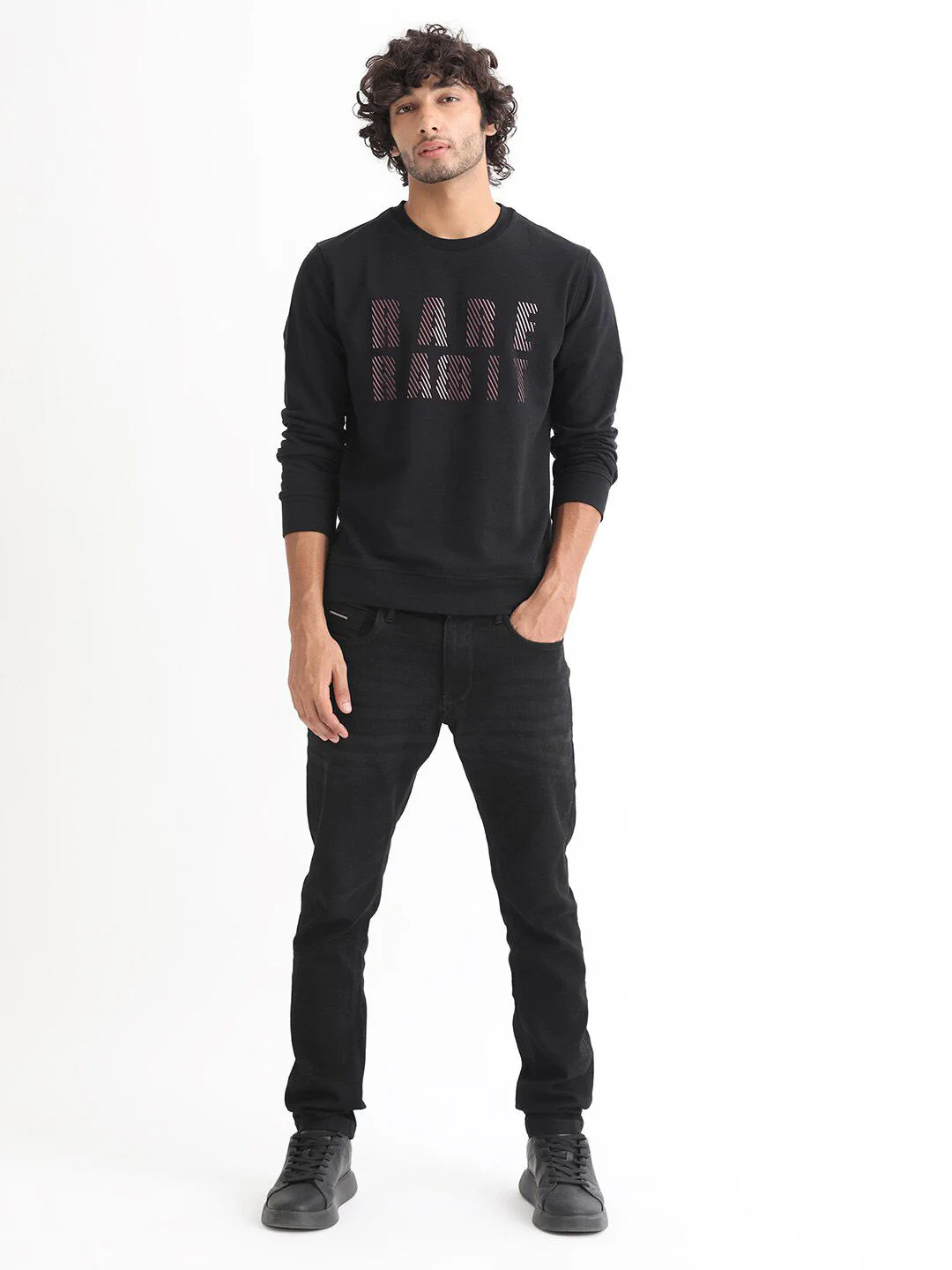 RARE RABBIT Men Marcia Typography Printed Sweatshirt - Image 6