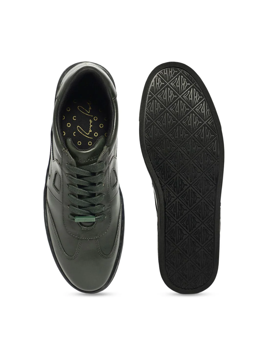 RARE RABBIT Men Merc Textured Leather Sneakers - Image 5
