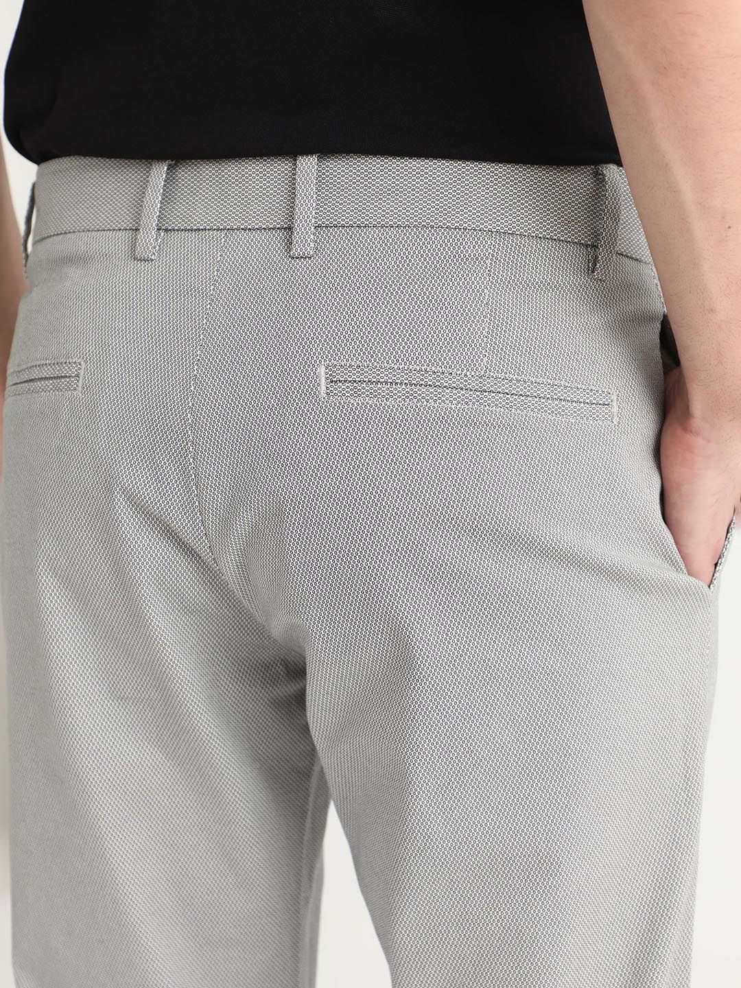 RARE RABBIT Men Mid Rise Cotton Slim Fit Trousers - Image 7