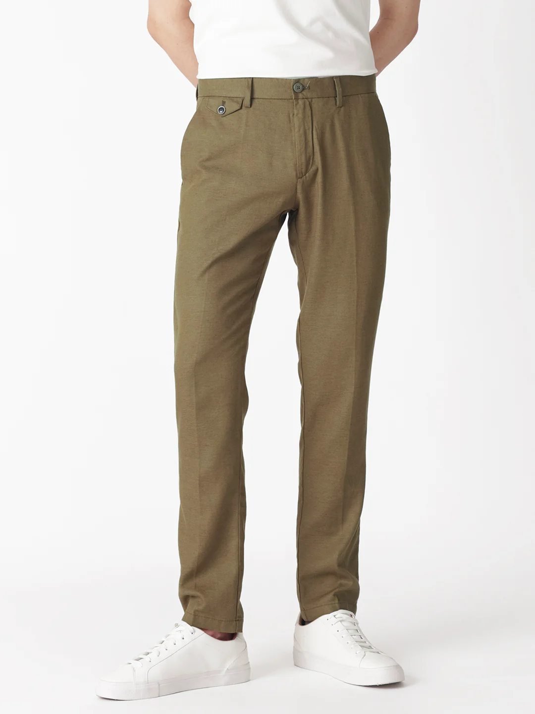 RARE RABBIT Men Mid Rise Slim Fit Trousers - Image 2