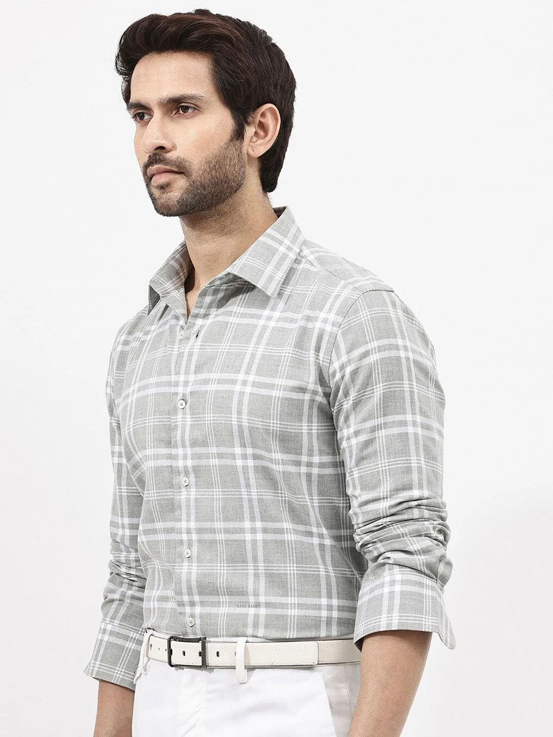 RARE RABBIT Men Milton Regular Fit Tartan Checked Shirt - Image 5