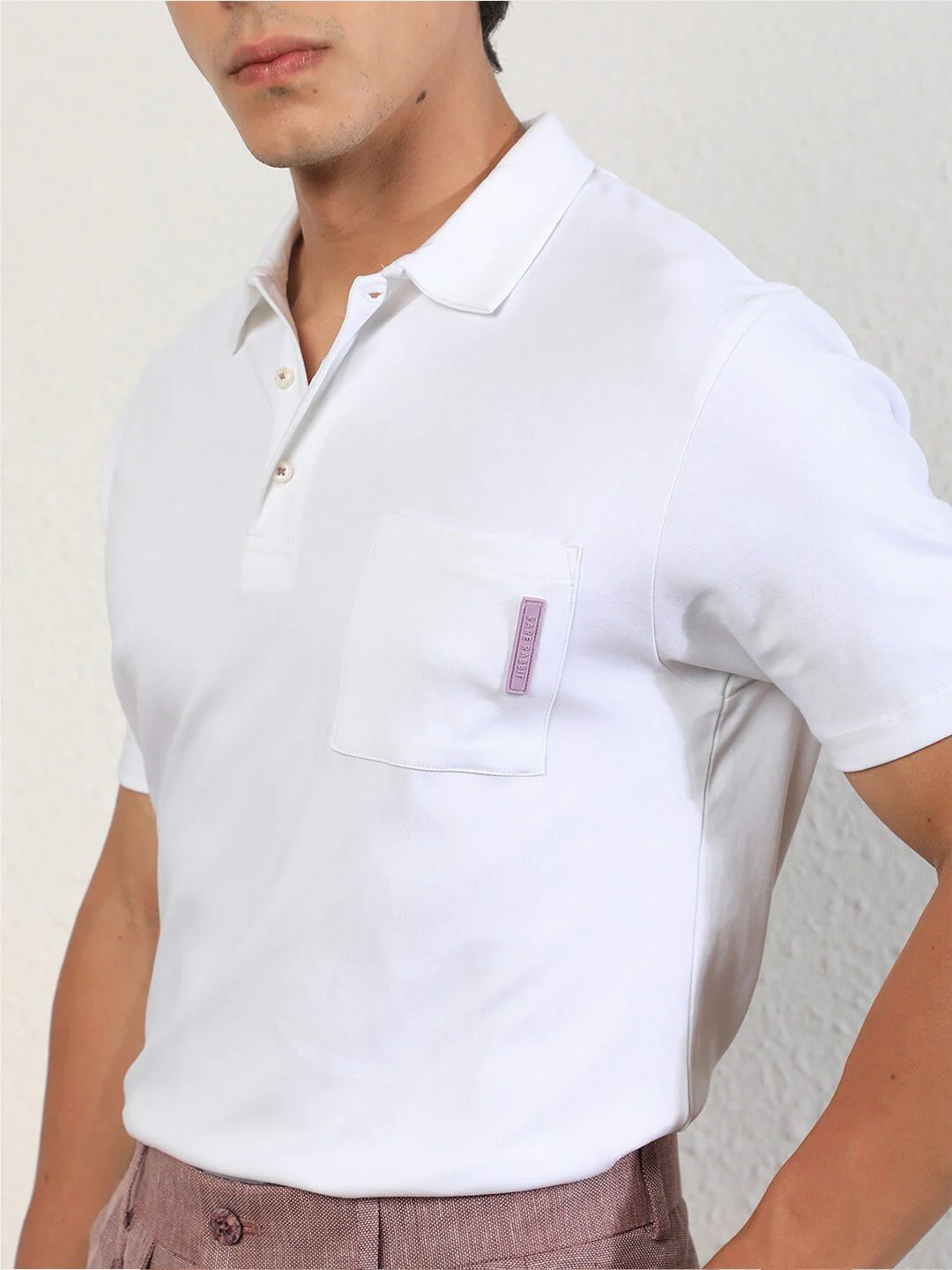 RARE RABBIT Men Mirim Polo Collar Slim Fit Pure Cotton T-Shirt - Image 2