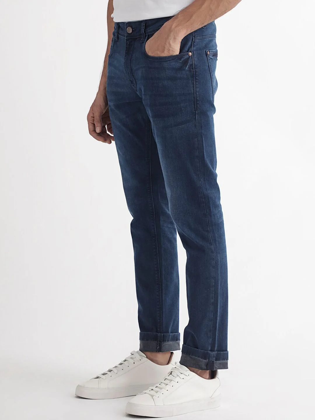 RARE RABBIT Men Monaco Slim Fit Cotton Stretchable Jeans - Image 5