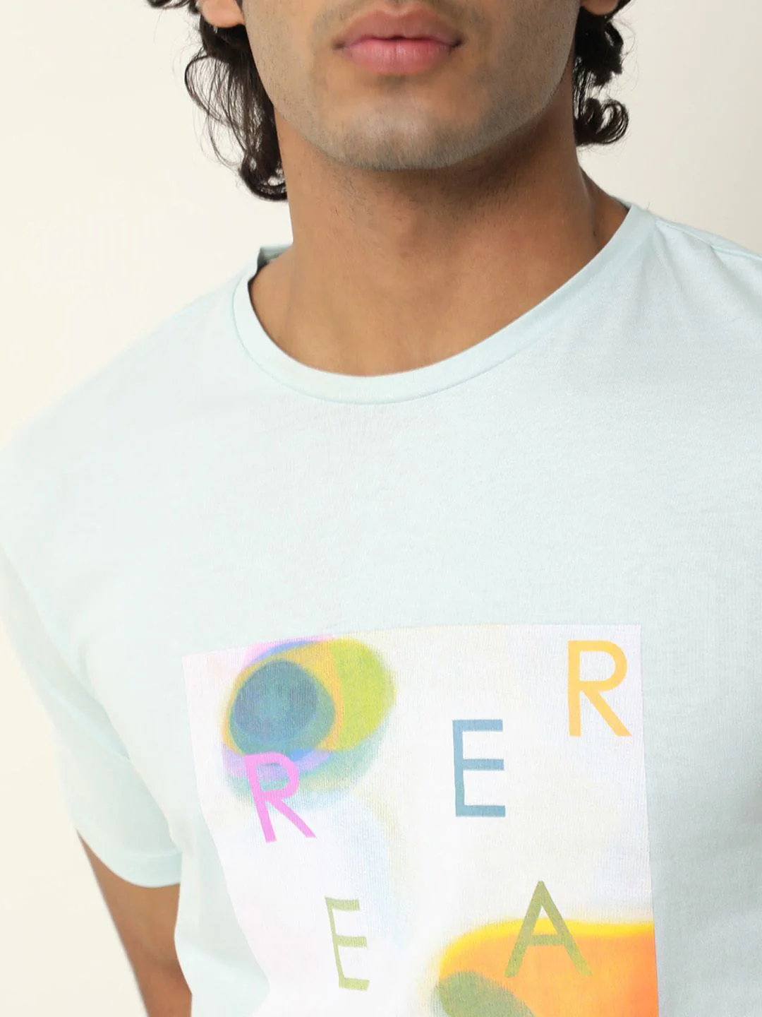 RARE RABBIT Men Monc Printed Pure Cotton Slim Fit T-Shirt - Image 2