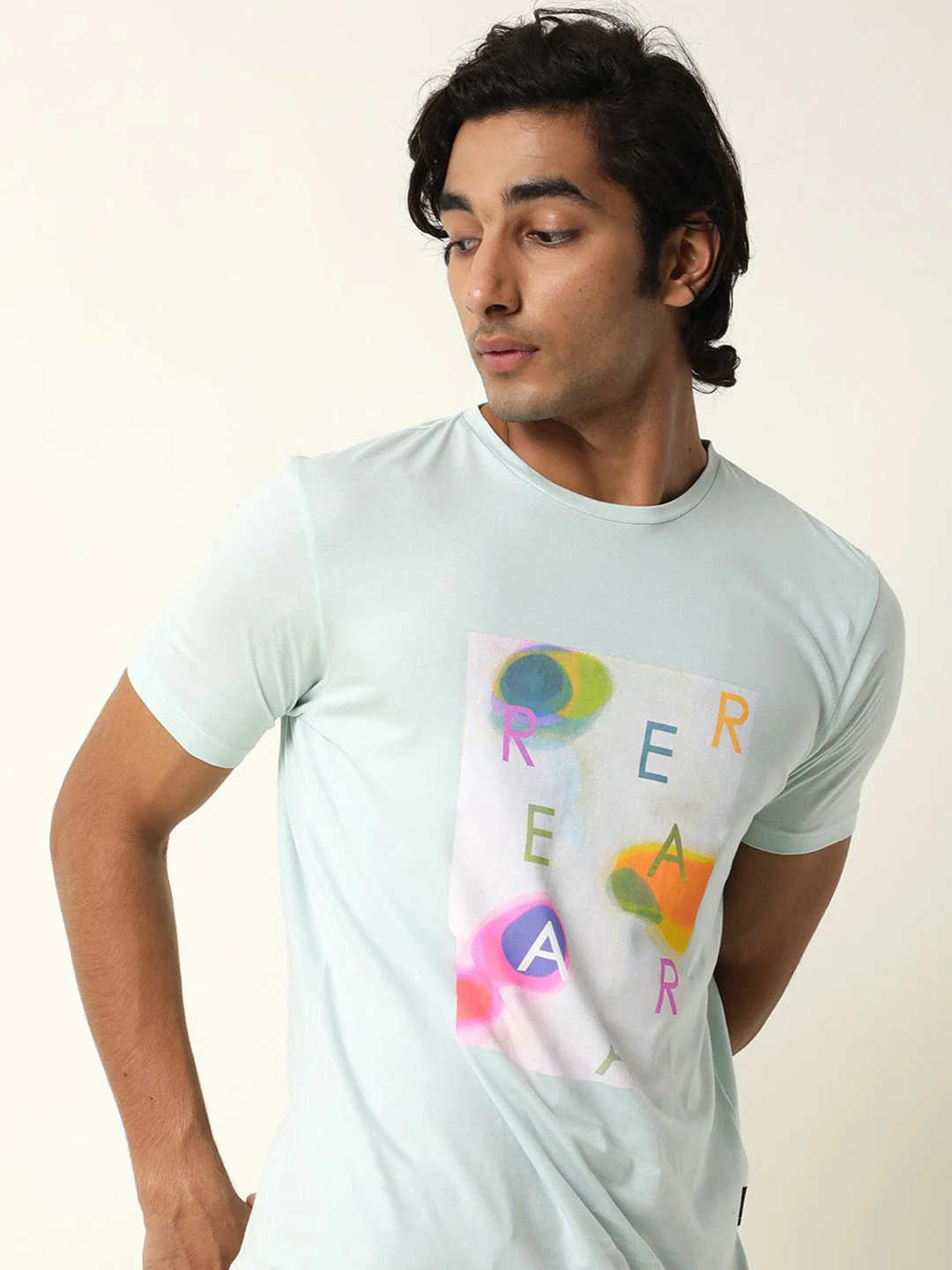 RARE RABBIT Men Monc Printed Pure Cotton Slim Fit T-Shirt - Image 6