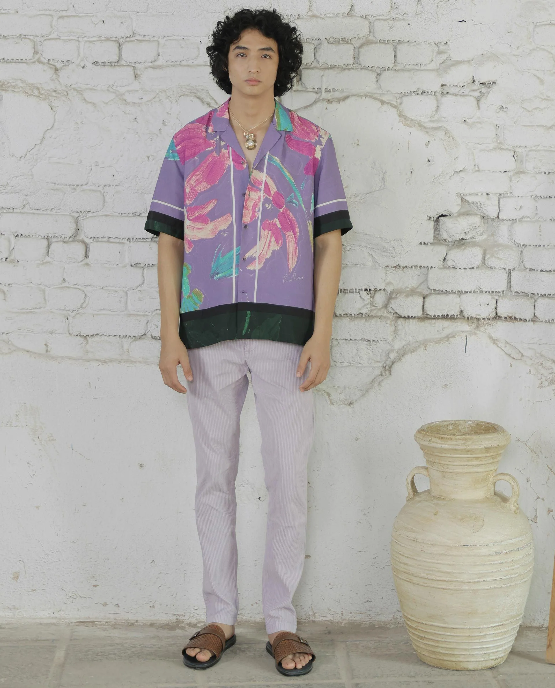 RARE RABBIT Men Monter Drawstring Striped Mid Rise Cotton Slim Fit Trouser