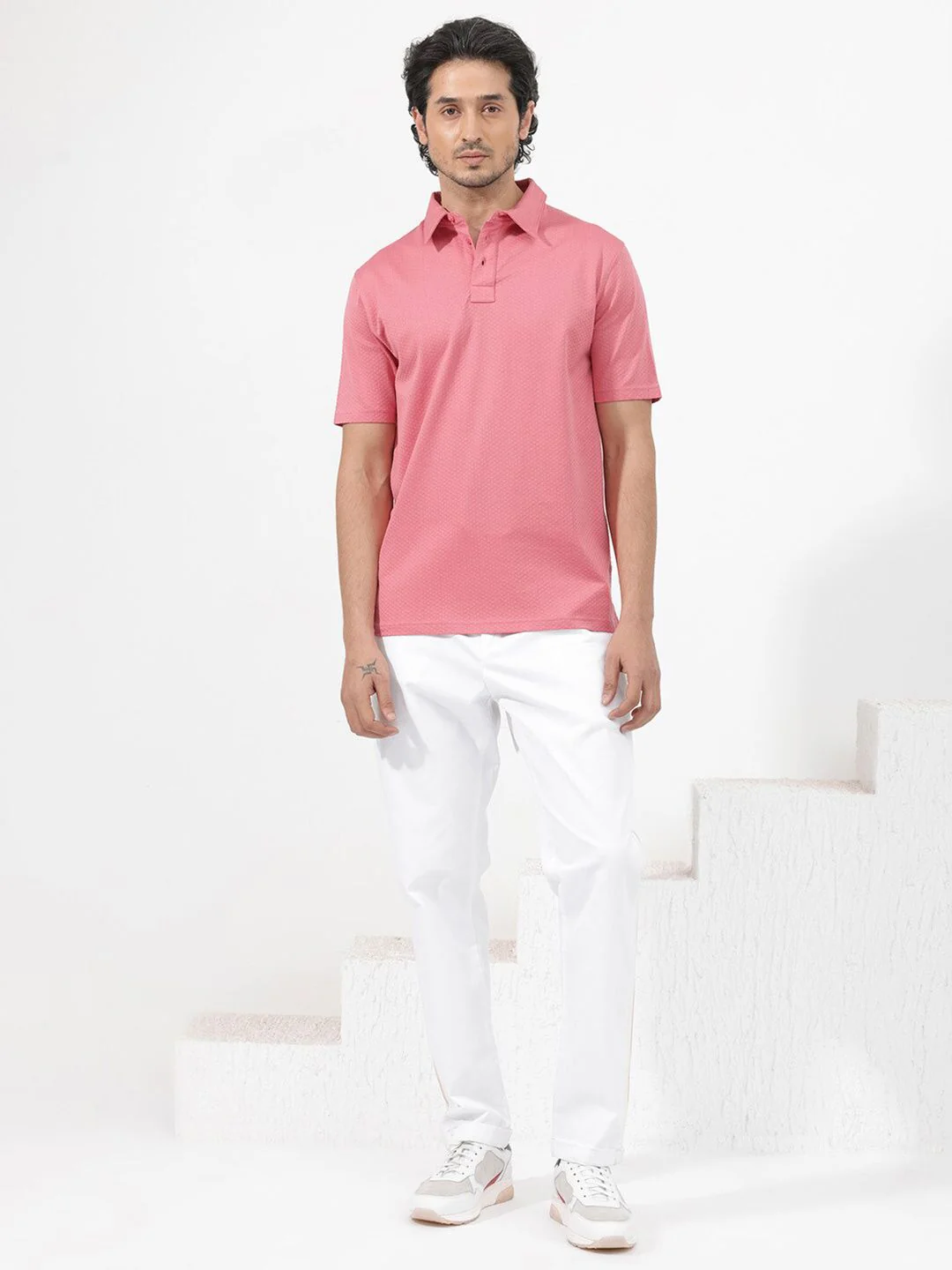 RARE RABBIT Men Nielson Regular Fit Polo Collar T-Shirt - Image 6