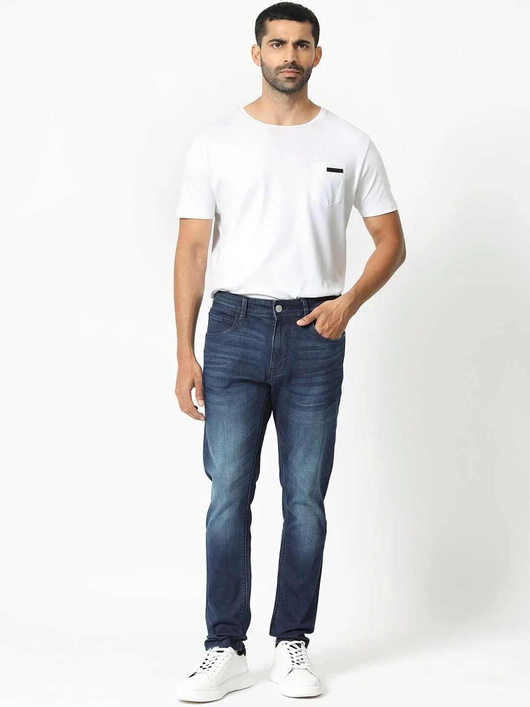 RARE RABBIT Men Night Slim Fit Mid-Rise Stretchable Jeans - Image 7