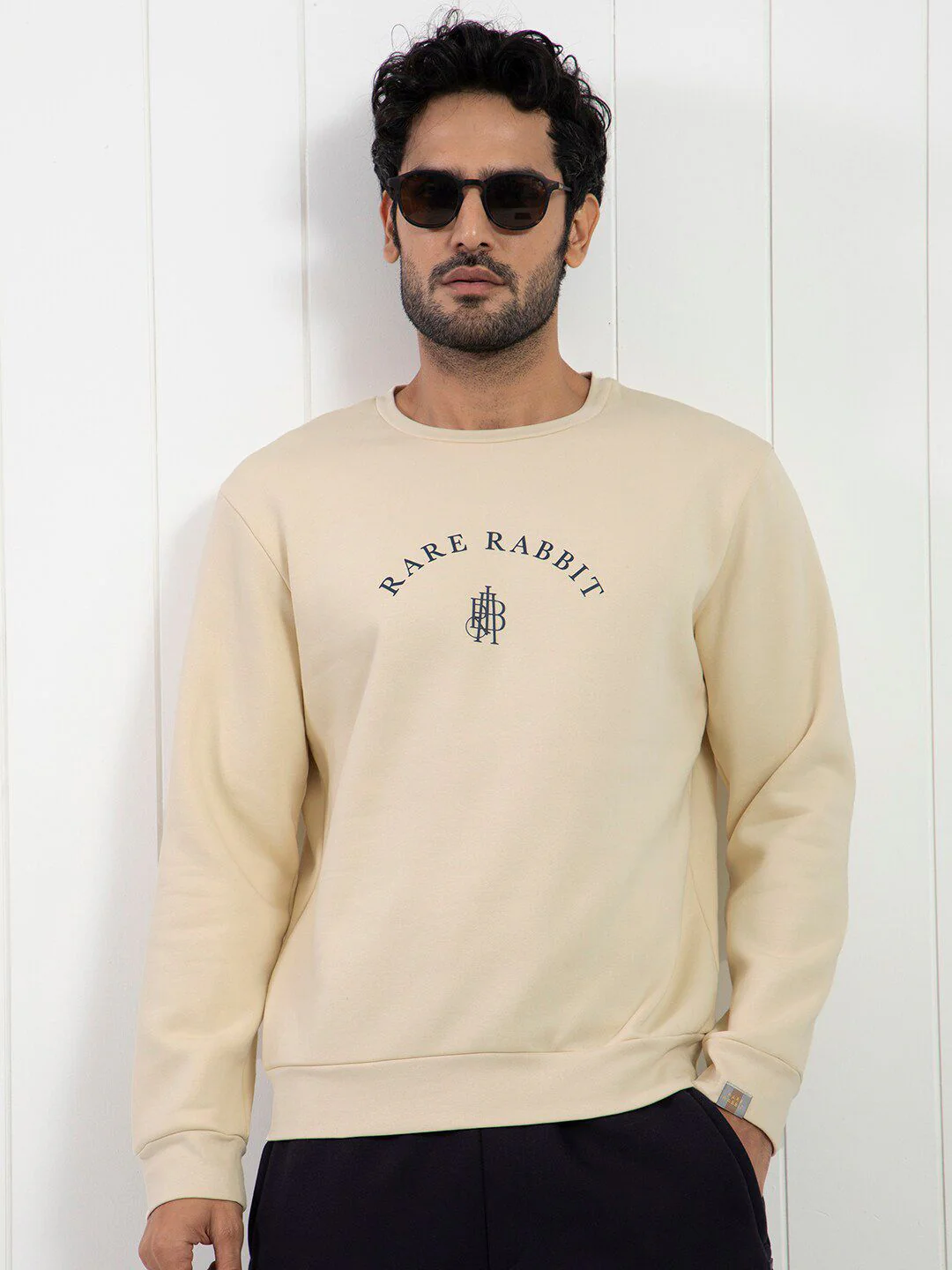 RARE RABBIT Men Nomic Logo Print Sweatshirt - Image 7