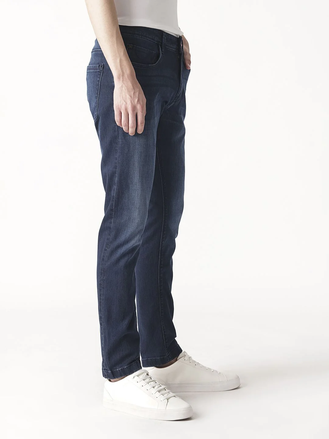RARE RABBIT Men Oeko Mid-Rise Slim Fit Jeans - Image 4