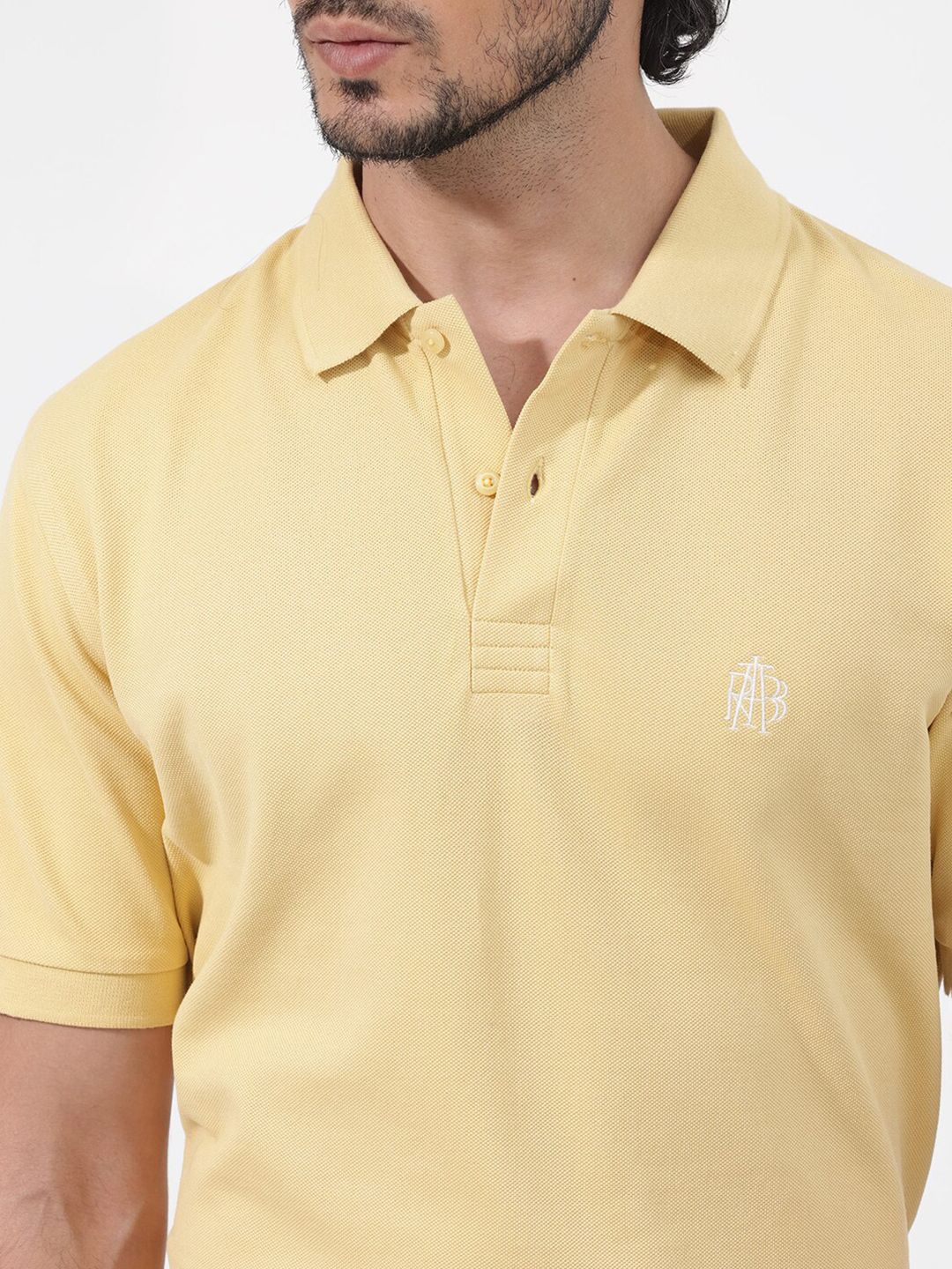 RARE RABBIT Men Paret-Bright Regular Fit Polo Collar Cotton T-Shirt - Image 2