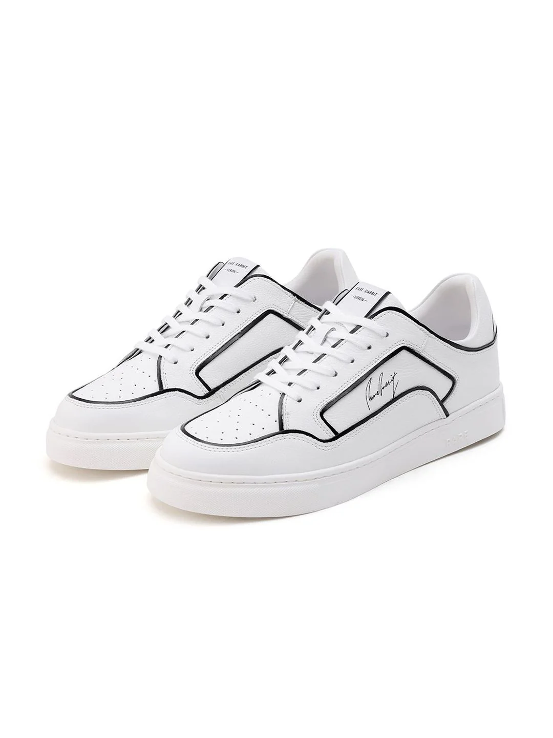 RARE RABBIT Men Perforations Leather Sneakers - Image 2
